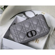 LARGE Dior CARO BAG Quilted Macrocannage Calfskin Grey High