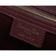 LARGE Dior CARO BAG Supple Cannage Calfskin Burgundy High