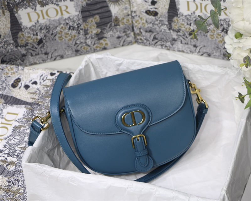 MEDIUM Dior BOBBY BAG Box Calfskin Ocean Blue High