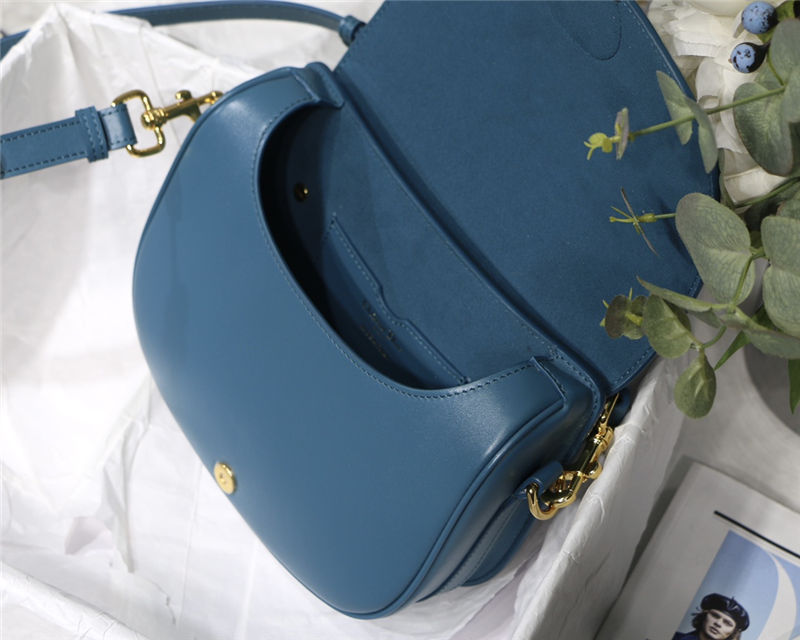 MEDIUM Dior BOBBY BAG Box Calfskin Ocean Blue High