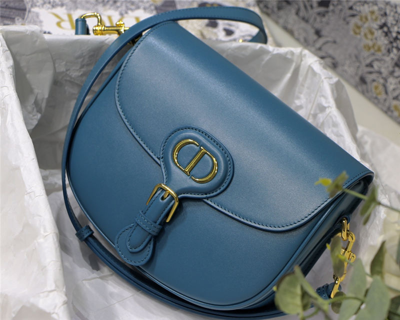 MEDIUM Dior BOBBY BAG Box Calfskin Ocean Blue High