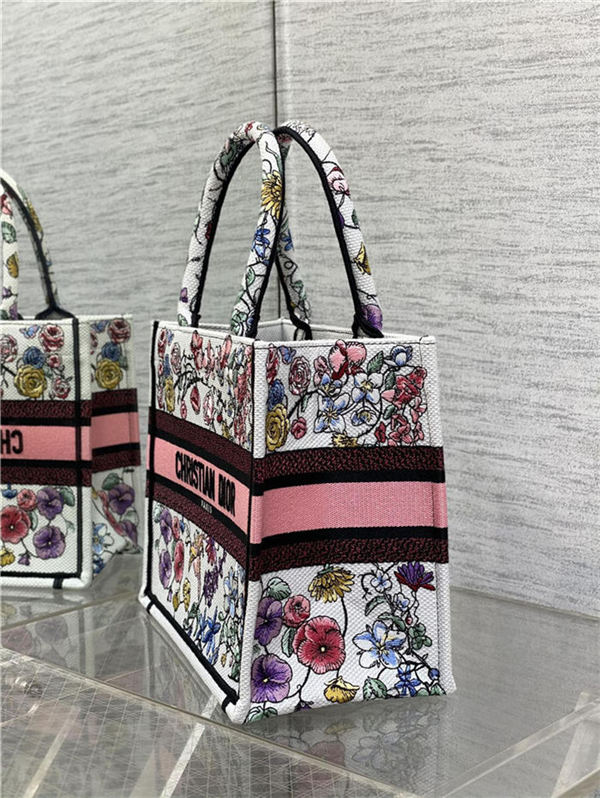 SMALL Dior BOOK TOTE Florilegio Embroidery High