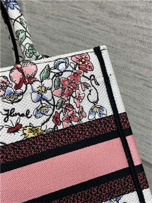 SMALL Dior BOOK TOTE Florilegio Embroidery High