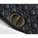 LARGE Dior CARO BAG Supple Cannage Calfskin Black High