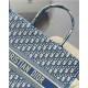 LARGE Dior BOOK TOTE Dior Oblique Embroidery Blue High