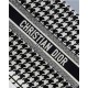 LARGE Dior BOOK TOTE Houndstooth Embroidery Black and White High