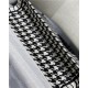 LARGE Dior BOOK TOTE Houndstooth Embroidery Black and White High