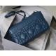 LARGE Dior CARO BAG Quilted Macrocannage Calfskin Ocean Blue High