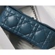 MEDIUM Dior CARO BAG Quilted Macrocannage Calfskin Ocean Blue High