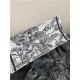 MEDIUM Dior BOOK TOTE Toile de Jouy Voyage Embroidery Black/White High