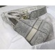 MEDIUM LADY D-LITE BAG Toile de Jouy Reverse Embroidery Gray High