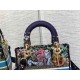 MEDIUM LADY D-LITE BAG Multicolor D-Constellation Embroidery High