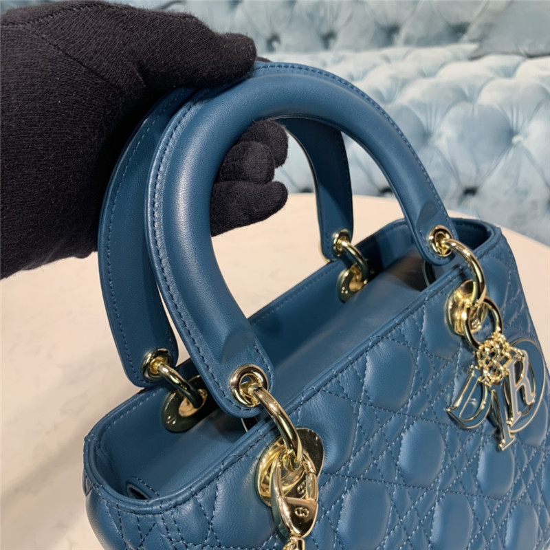 MEDIUM LADY Dior BAG Cannage Lambskin Enamel High 