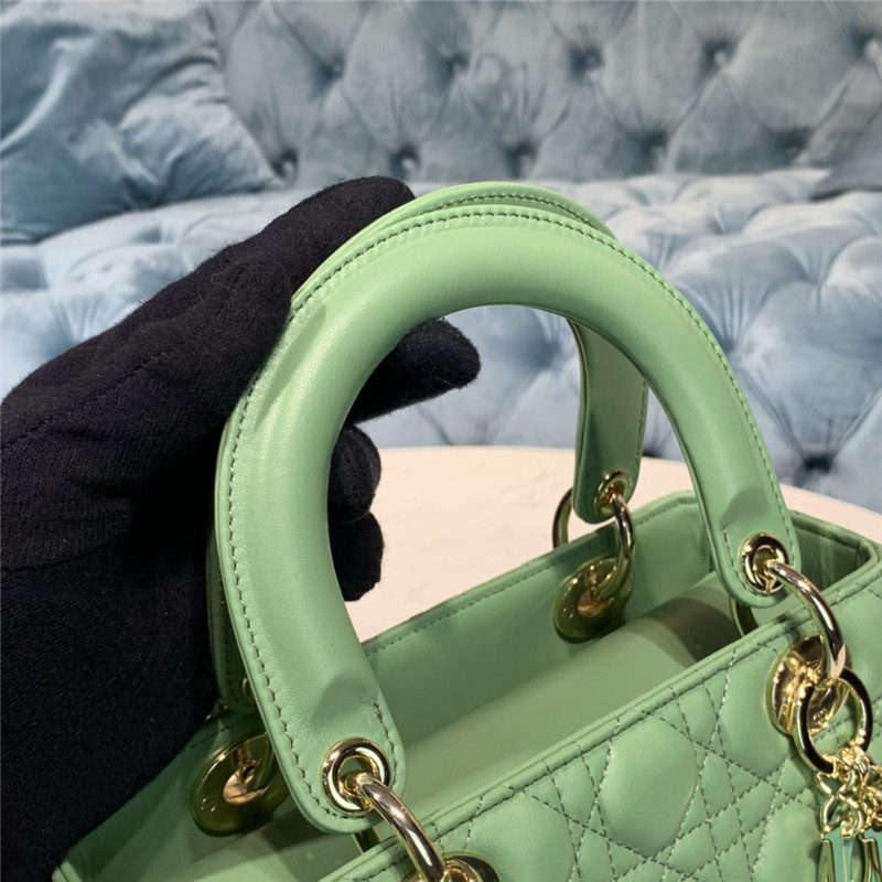 MEDIUM LADY Dior BAG Cannage Lambskin Enamel High 