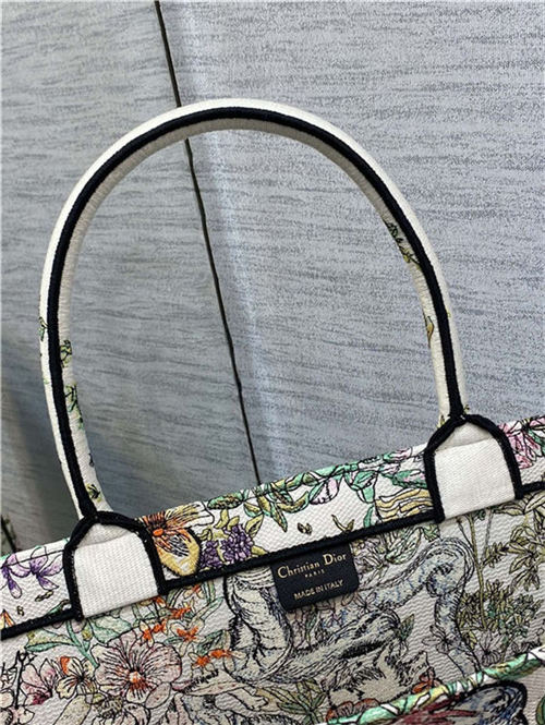 LARGE Dior BOOK TOTE Multicolor D-Constellation Embroidery High