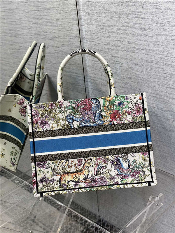 MEDIUM Dior BOOK TOTE Multicolor D-Constellation Embroidery High