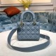 SMALL LADY Dior MY ABCDior BAG Cannage Lambskin Enamel Inside Suede Blue High