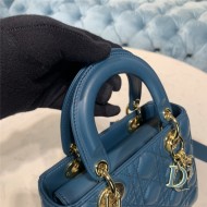 SMALL LADY Dior MY ABCDior BAG Cannage Lambskin Enamel Inside Suede High