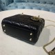 MINI LADY Dior BAG Cannage Lambskin Enamel Black High