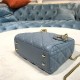 MINI LADY Dior BAG Cannage Lambskin Enamel Blue High