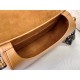 LARGE Dior BOBBY BAG Box Calfskin with Blue Dior Oblique Embroidered Strap Camel High