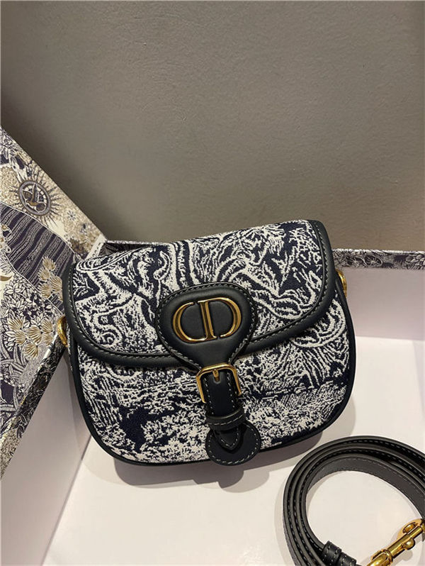 SMALL Dior BOBBY BAG Toile De Jouy Reverse Blue High