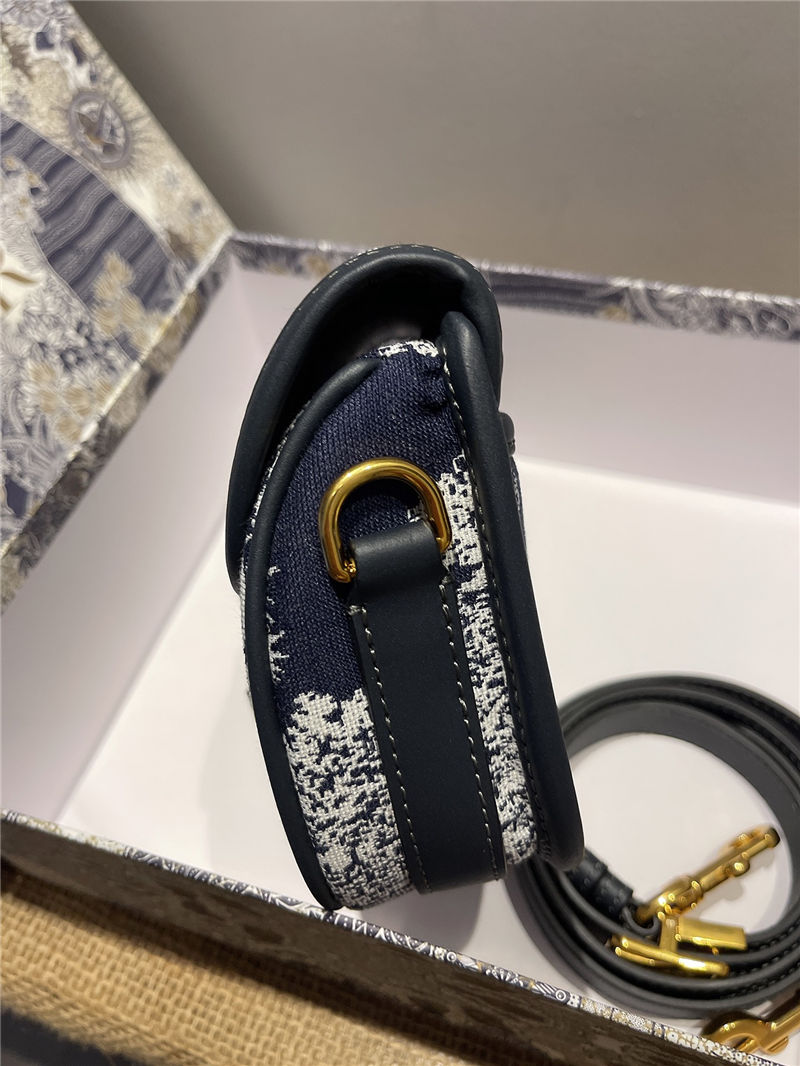 SMALL Dior BOBBY BAG Toile De Jouy Reverse Blue High