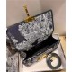 30 MONTAIGNE BAG Toile de Jouy Reverse Jacquard Blue High