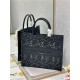 LARGE Dior BOOK TOTE Embroidery with Macramé Effect High