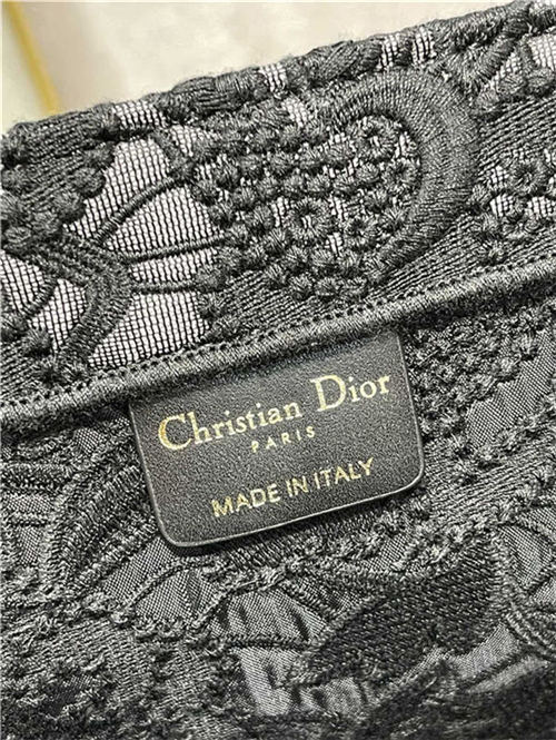 LARGE Dior BOOK TOTE Embroidery with Macramé Effect High