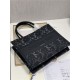 MEDIUM Dior BOOK TOTE Embroidery with Macramé Effect High