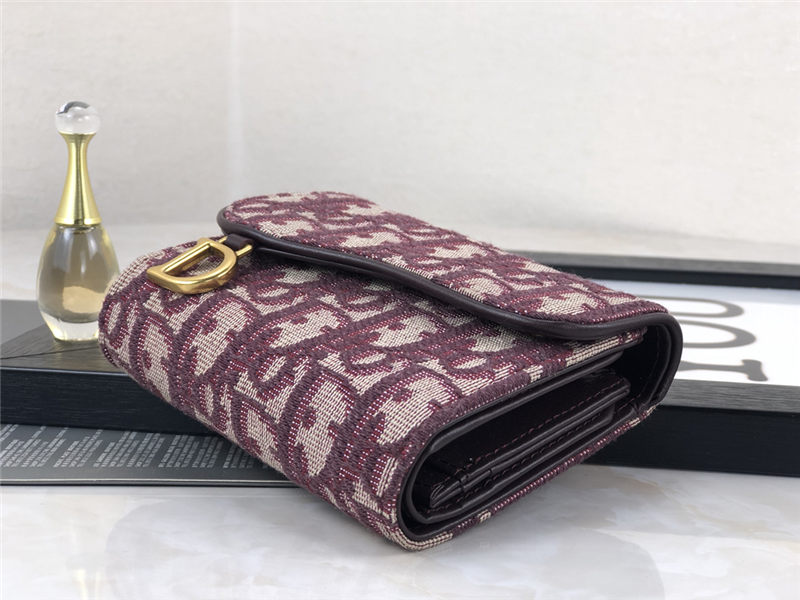 Dior SADDLE LOTUS WALLET High