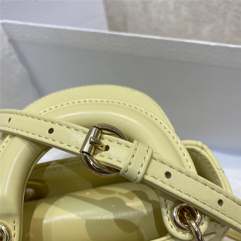 MICRO LADY Dior BAG Patent Cannage Calfskin Yellow High