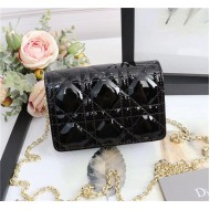 Dior LADY Dior NANO POUCH Patent Cannage Calfskin High