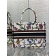 MEDIUM Dior BOOK TOTE Dior Petites Fleurs Embroidery White High