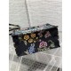 SMALL Dior BOOK TOTE Dior Petites Fleurs Embroidery Black High