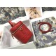 SMALL DiorTRAVEL VANITY CASE Poppy Red Cannage Lambskin High