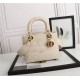 MEDIUM LADY D-LITE BAG Cannage Embroidery Beige High