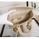 MEDIUM LADY D-LITE BAG Cannage Embroidery Beige High