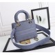 MEDIUM LADY D-LITE BAG Cannage Embroidery Denim Blue High