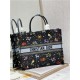 LARGE Dior BOOK TOTE Dior Pixel Zodiac Embroidery Black High