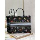 LARGE Dior BOOK TOTE Dior Pixel Zodiac Embroidery Black High