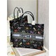 LARGE Dior BOOK TOTE Dior Pixel Zodiac Embroidery Black High