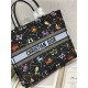 LARGE Dior BOOK TOTE Dior Pixel Zodiac Embroidery Black High