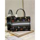 MEDIUM Dior BOOK TOTE Dior Pixel Zodiac Embroidery Black High