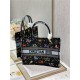 MEDIUM Dior BOOK TOTE Dior Pixel Zodiac Embroidery Black High