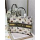 LARGE Dior BOOK TOTE Dior Pixel Zodiac Embroidery White High