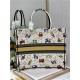 LARGE Dior BOOK TOTE Dior Pixel Zodiac Embroidery White High