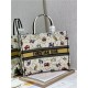 LARGE Dior BOOK TOTE Dior Pixel Zodiac Embroidery White High