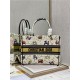 MEDIUM Dior BOOK TOTE Dior Pixel Zodiac Embroidery White High